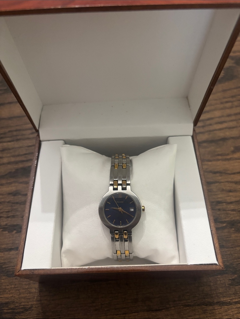 Pulsar by Seiko Two-Tone Women's Watch with Blue Dial